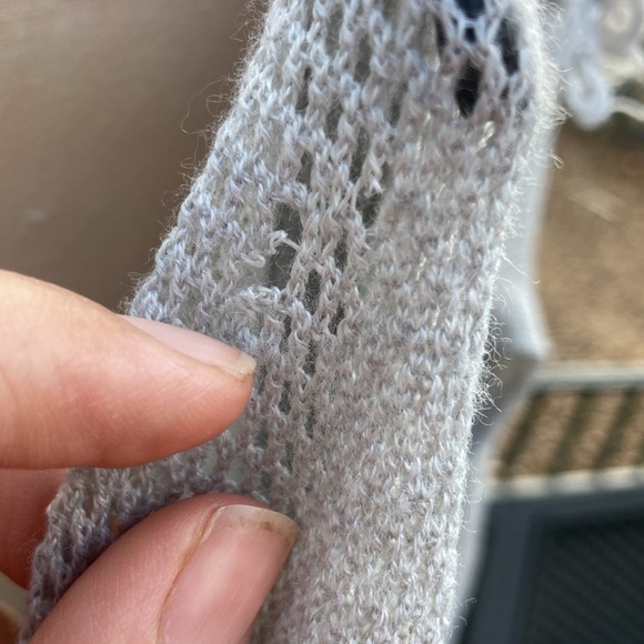 Chelsea & Violet gray knit sweater with loops on collar snap buttons sz. XS - Picture 4 of 8